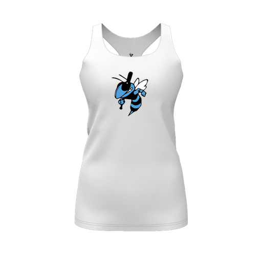 [CUS-DFW-RCBK-PER-WHT-FYS-LOGO1] Racerback Tank Top (Female Youth S, White, Logo 1)