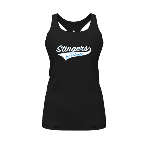 [CUS-DFW-RCBK-PER-BLK-FYS-LOGO2] Racerback Tank Top (Female Youth S, Black, Logo 2)