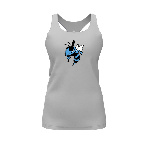 [CUS-DFW-RCBK-PER-GRY-FYS-LOGO1] Racerback Tank Top (Female Youth S, Gray, Logo 1)