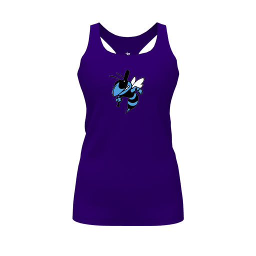 [FT0TRBPP-FYS-LOGO1] Decker Racerback Tank Top (Female Youth S, Purple, Logo 1)