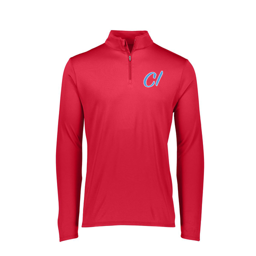 [FTLQFLRD-FAXS-LOGO3] Ladies Flex-Lite 1/4 Zip Shirt (Female Adult XS, Red, Logo 3)