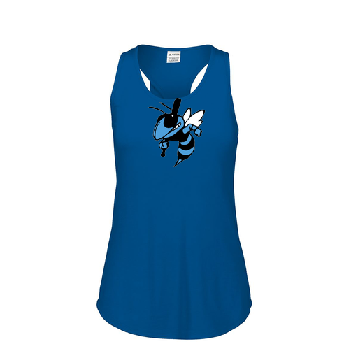 [3078.U55.S-LOGO1] Ladies Tri Blend Tank Top (Female Adult S, Royal, Logo 1)