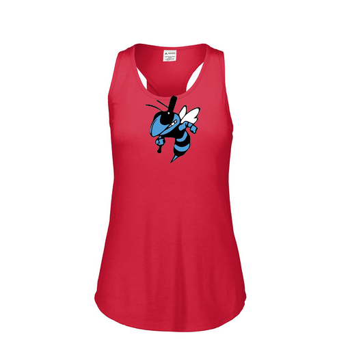 [FT0TUBRD-FAS-LOGO1] Ladies Tri Blend Tank Top (Female Adult S, Red, Logo 1)
