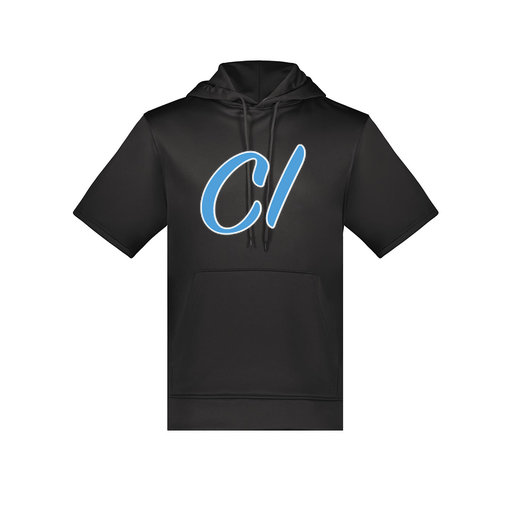 [6871.080.S-LOGO3] Men's Dri Fit Short Sleeve Hoodie (Adult S, Black, Logo 3)