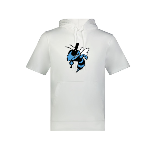 [6871.005.S-LOGO1] Men's Dri Fit Short Sleeve Hoodie (Adult S, White, Logo 1)