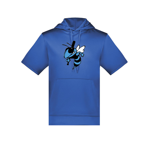 [6871.060.S-LOGO1] Men's Dri Fit Short Sleeve Hoodie (Adult S, Royal, Logo 1)