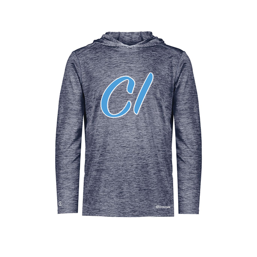 [CUS-DFW-CHGHOOD-PER-LSL-NVY-YS-LOGO3] Youth Charge Hoodie (Youth S, Navy, Logo 3)