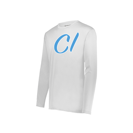 [222823.005.S-LOGO3] Youth LS Smooth Sport Shirt (Youth S, White, Logo 3)