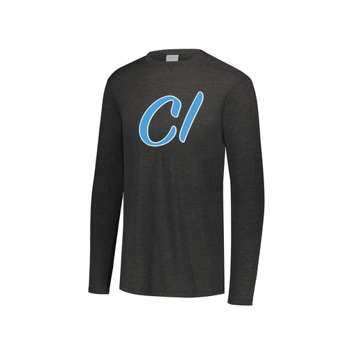 [FTLCUBBK-YS-LOGO3] Decker Youth Tri-Blend T-Shirt - Long Sleeve (Youth S, Black, Logo 3)