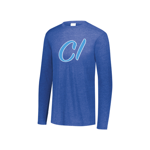 [3076.U55.S-LOGO3] Youth LS Ultra-blend T-Shirt (Youth S, Royal, Logo 3)