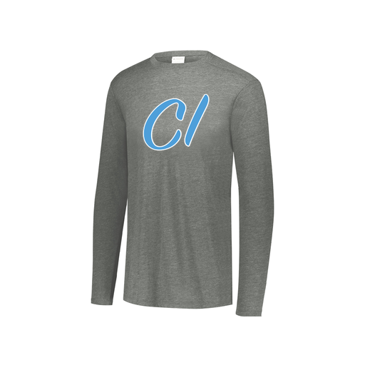 [FTLCUBGY-YS-LOGO3] Youth LS Ultra-blend T-Shirt (Youth S, Gray, Logo 3)