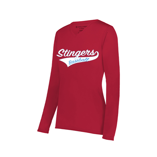 [222824.083.S-LOGO2] Ladies LS Smooth Sport Shirt (Female Adult S, Red, Logo 2)